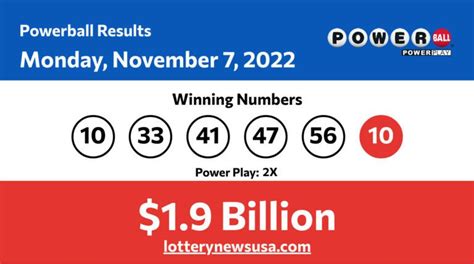 Winning Powerball numbers for Monday, November 7, 2022 finally reve.